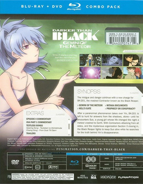 Darker than Black: Complete Season 1 Blu-ray (Premium Edition)